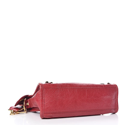 Balenciaga Agneau Classic Gold Hardware Mini City Rouge Sapphire 4 of 11