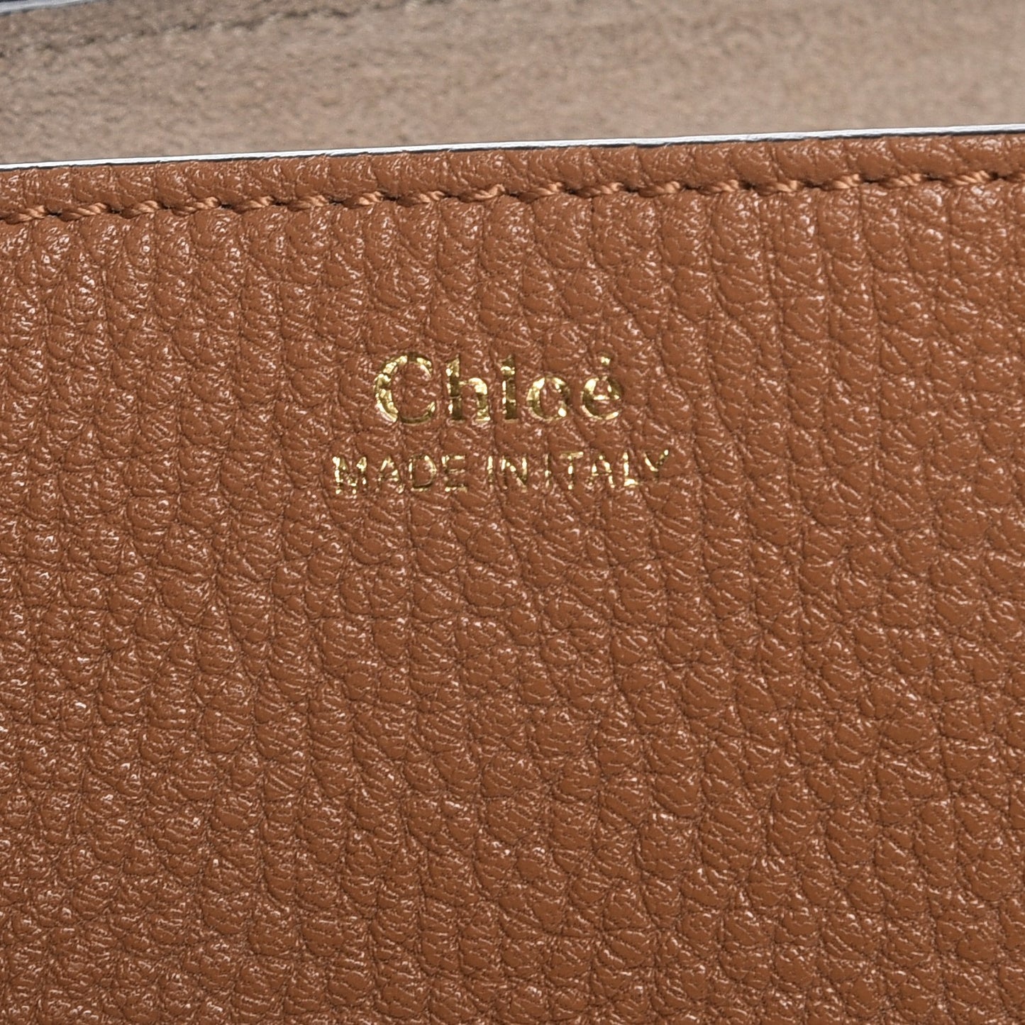 Grained Lambskin Drew Shoulder Bag Gingerbread