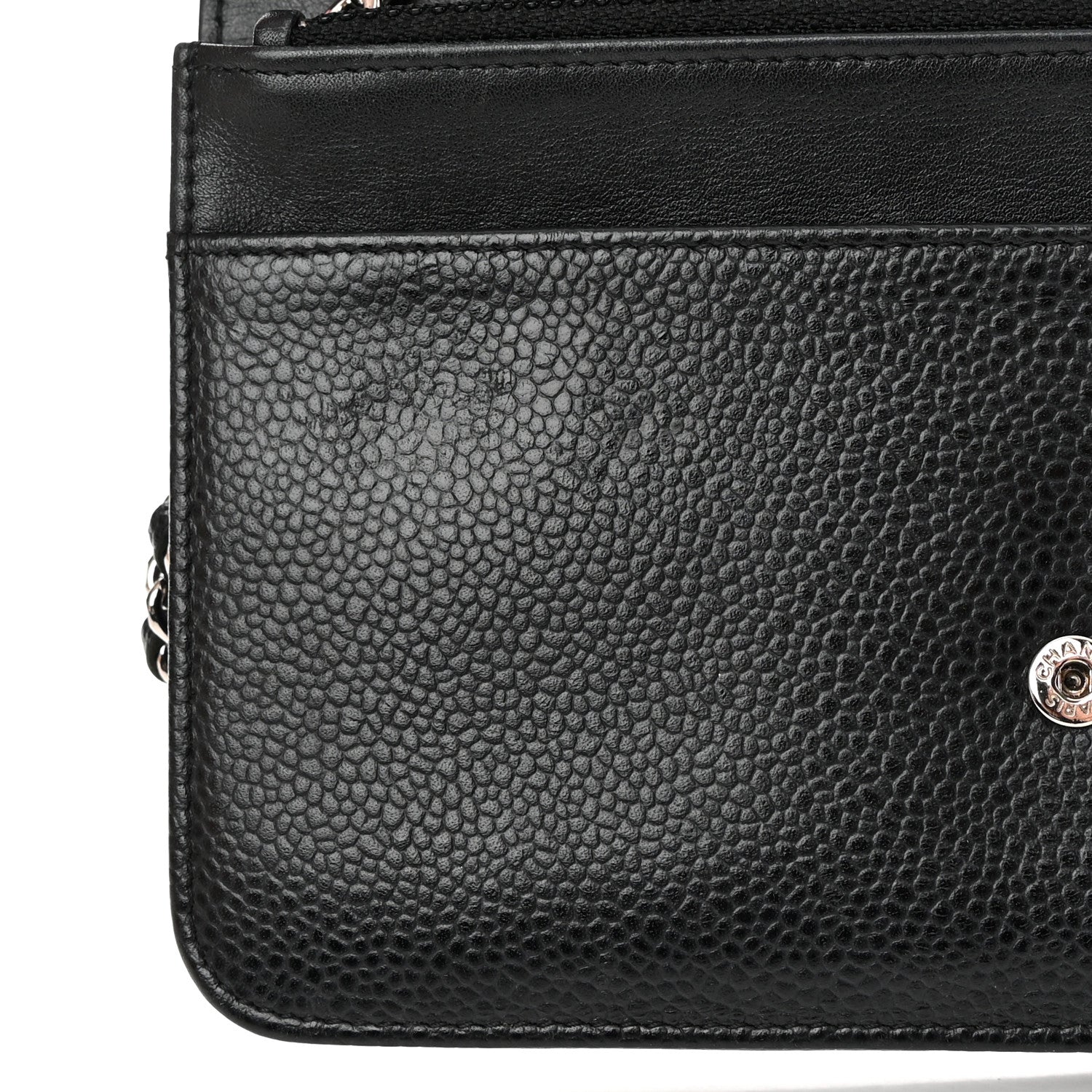 Chanel Caviar Timeless CC Wallet On Chain WOC Black 13 of 20
