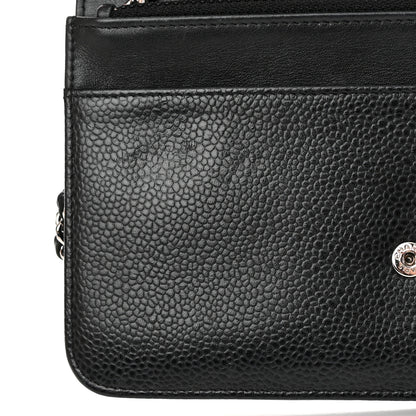 Chanel Caviar Timeless CC Wallet On Chain WOC Black 13 of 20