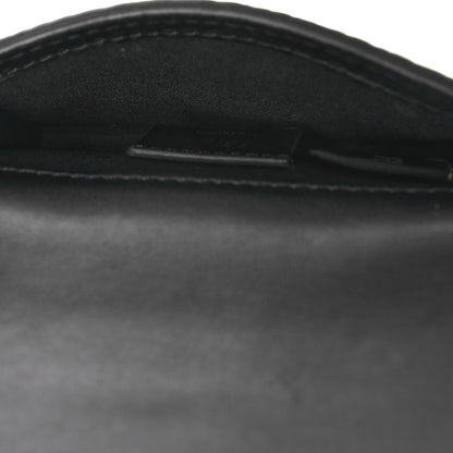 Fendi Cuoio Romano Micro Flat Baguette Black 5 of 12