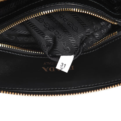 Prada Soft Calfskin Impunture Diagramme Promenade Tote Black 8 of 8