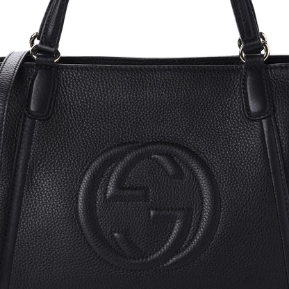Gucci Pebbled Calfskin Small Soho Top Handle Bag Black 11 of 11