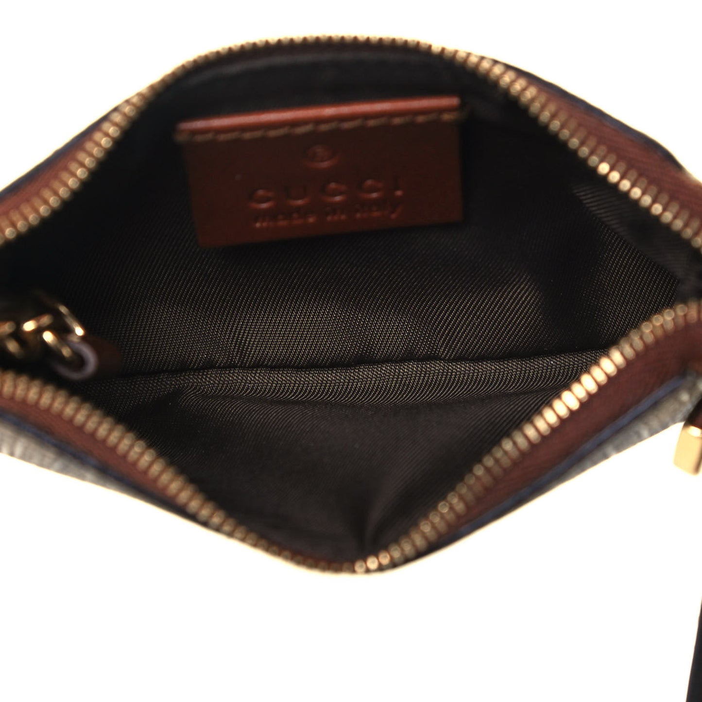 GG Supreme Monogram Key Case Brown