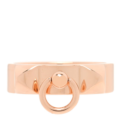 Hermes 18K Rose Gold PM Collier De Chien Ring 49 5 1 of 5