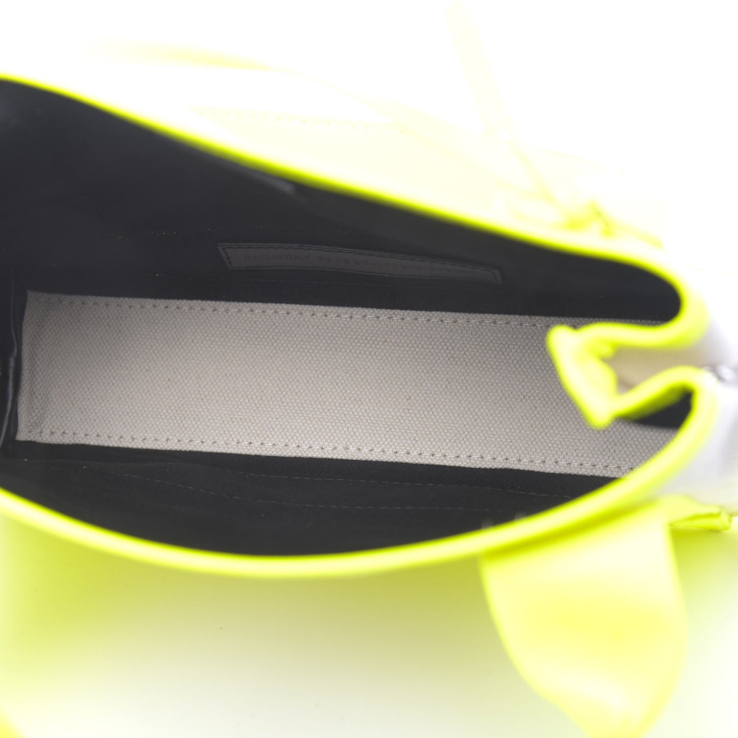 Cotton Canvas Satin Calfskin Navy Cabas XS Natural Fluo Yellow