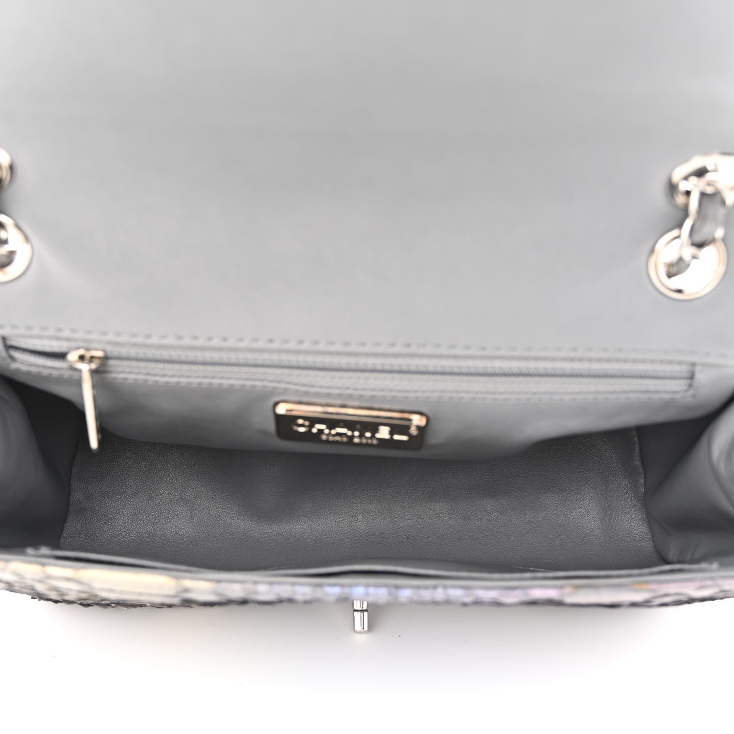 Chanel Snakeskin Iridescent Soho Medium Flap Grey 5 of 11