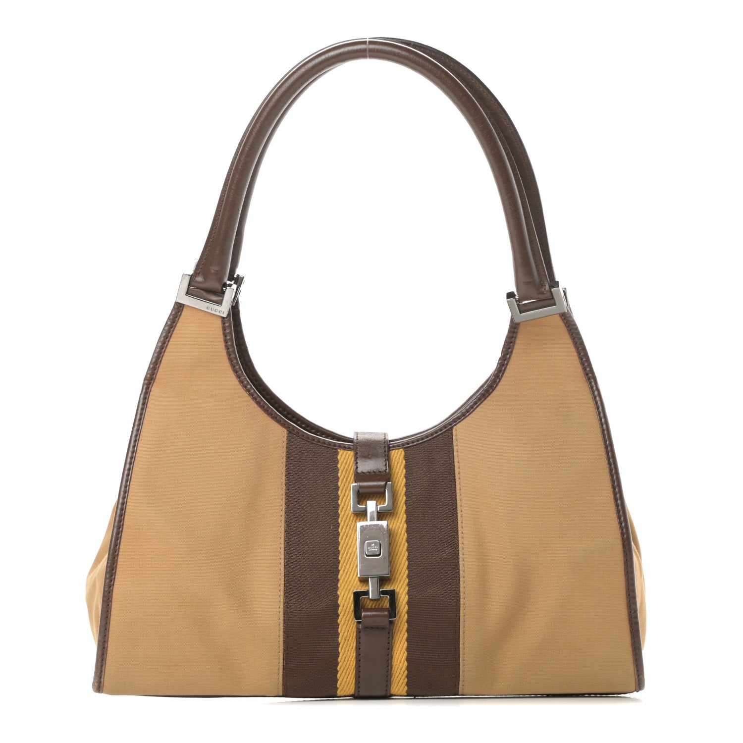 Gucci Canvas Web Small Jackie O Hobo Brown 1 of 20