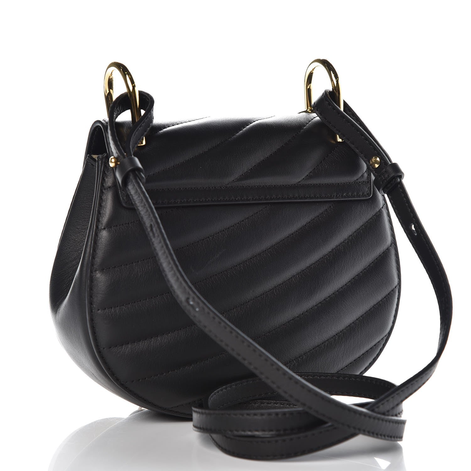 Chloe Calfskin Quilted Mini Drew Bijou Shoulder Bag Black 3 of 7