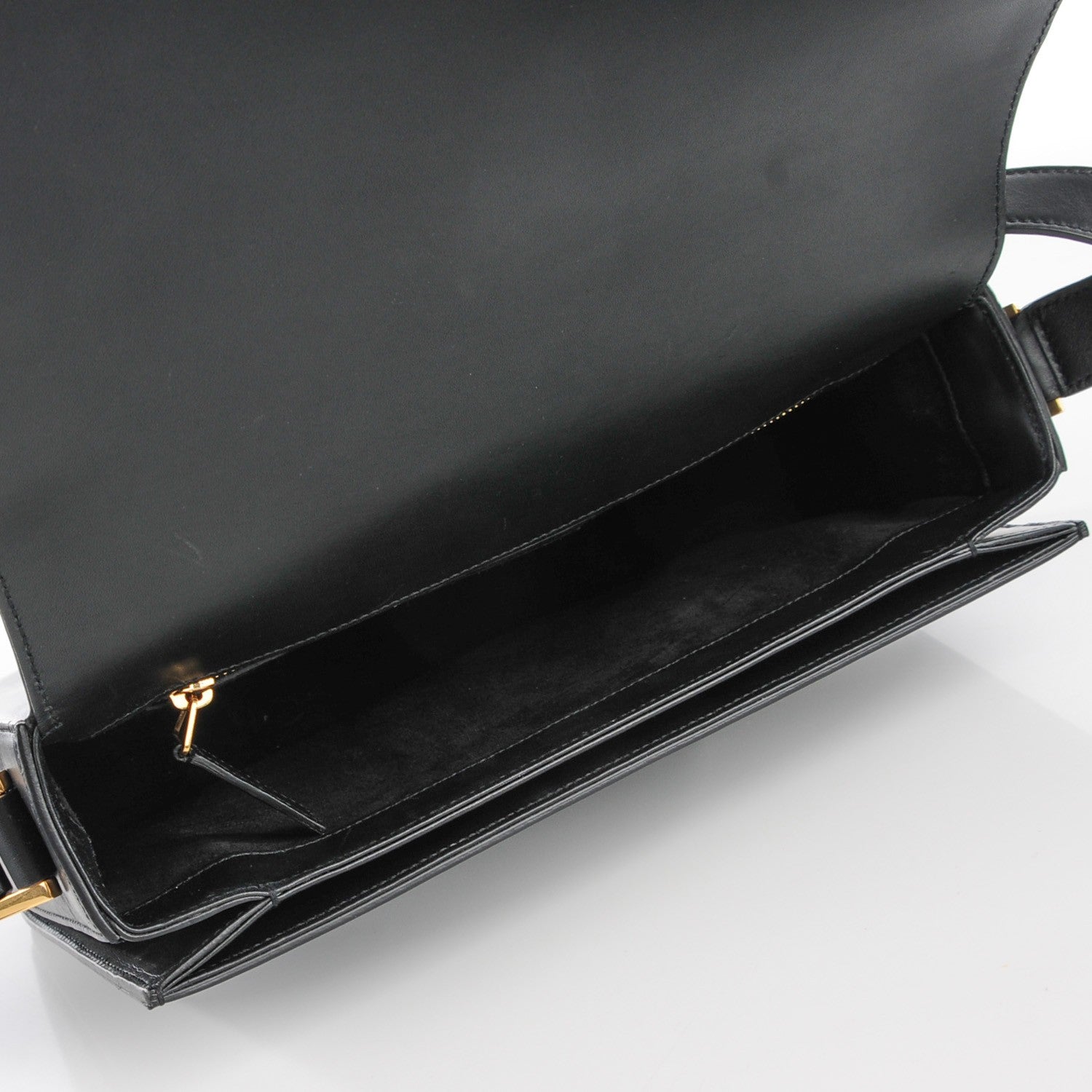 Saint Laurent Smooth Calfskin Medium Classic Monogram Universite Bag Black 7 of 11