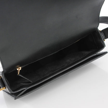 Saint Laurent Smooth Calfskin Medium Classic Monogram Universite Bag Black 7 of 11