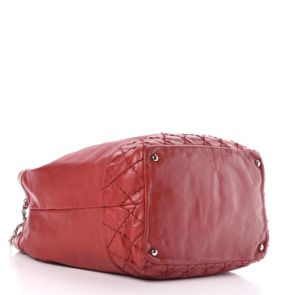 Chanel Calfskin Drawstring CC Bucket Bag Red 4 of 15