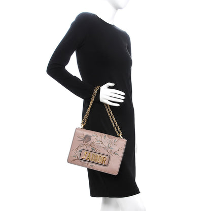 Christian Dior Calfskin Painted Studded Jardin Japonais J'Adior Chain Flap Bag Nude 3 of 12