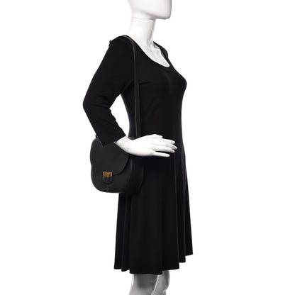 Celine Grained Calfskin Compact Trotteur Black 2 of 11