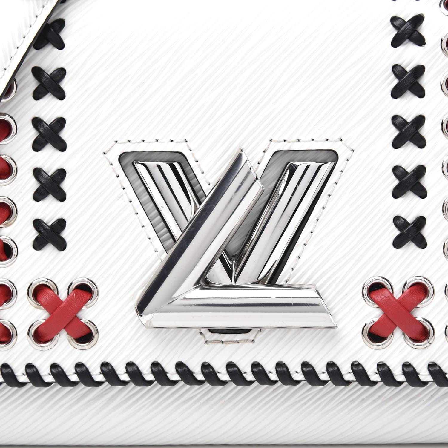Louis Vuitton Epi Embroidered Twist Shoulder Bag PM White 11 of 11