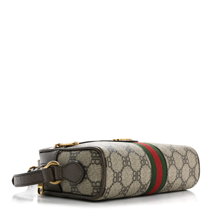 Gucci X BALENCIAGA BB Supreme Monogram Web Mini Ophidia Shoulder Bag Beige New Acero 4 of 12