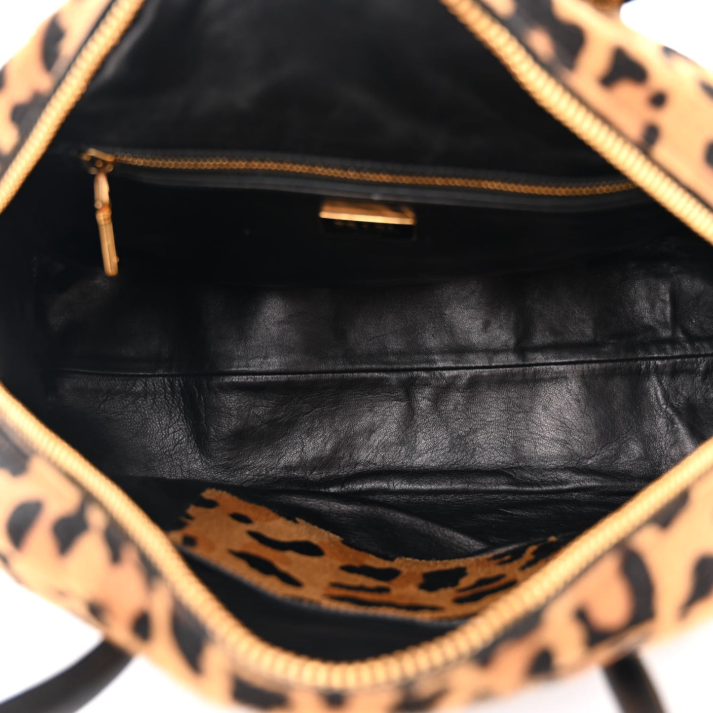 Pony Hair Leopard Print Large Cavallino Miele Moro
