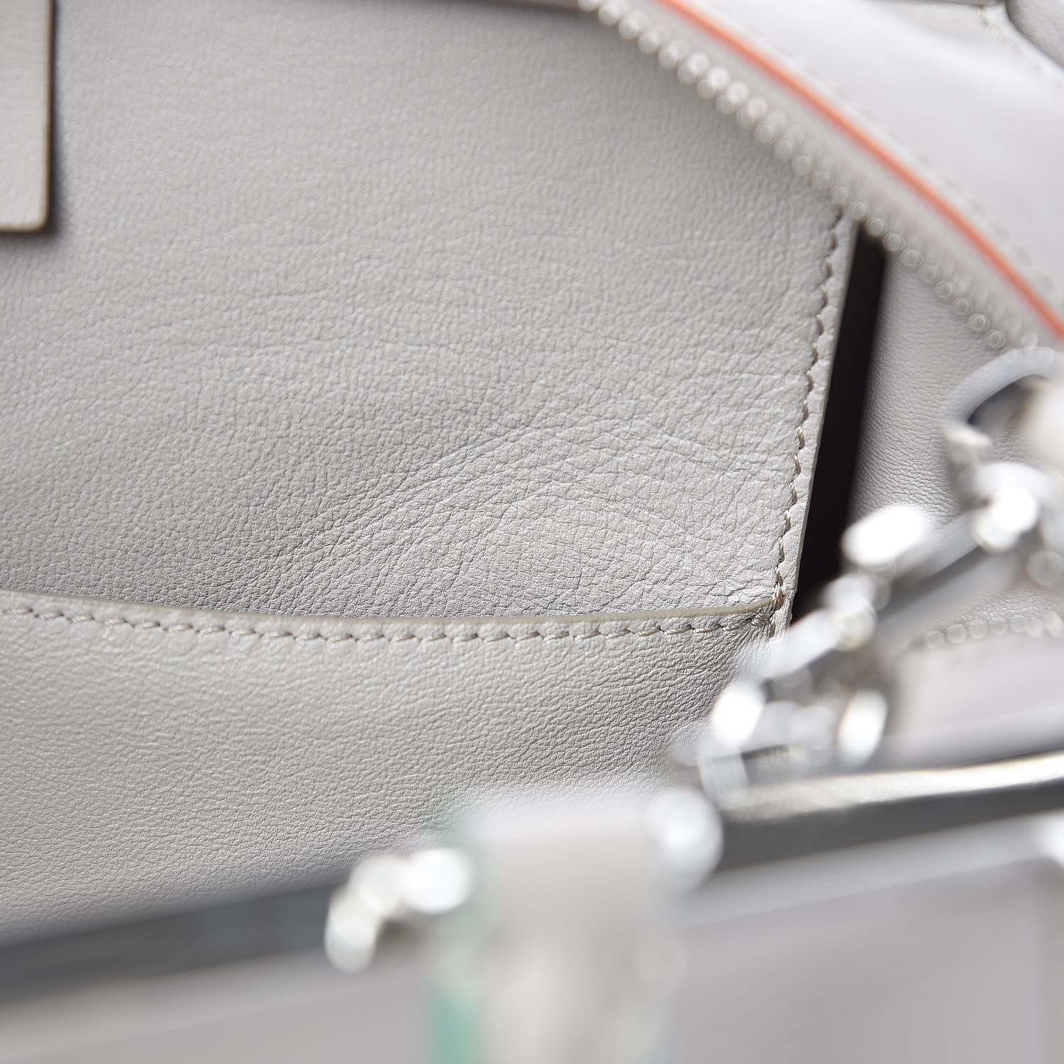 Fendi Vitello Dolce Petite 3Jours Tote Grigio Polvere 10 of 11