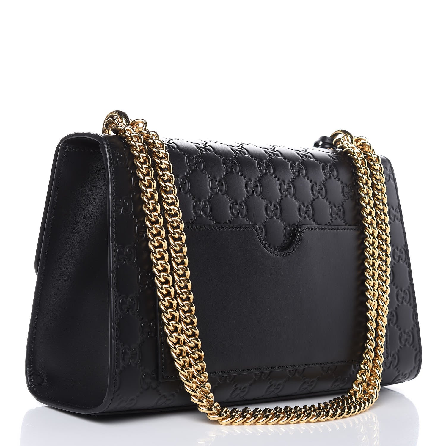 Gucci Guccissima Medium Padlock Shoulder Bag Black 3 of 10
