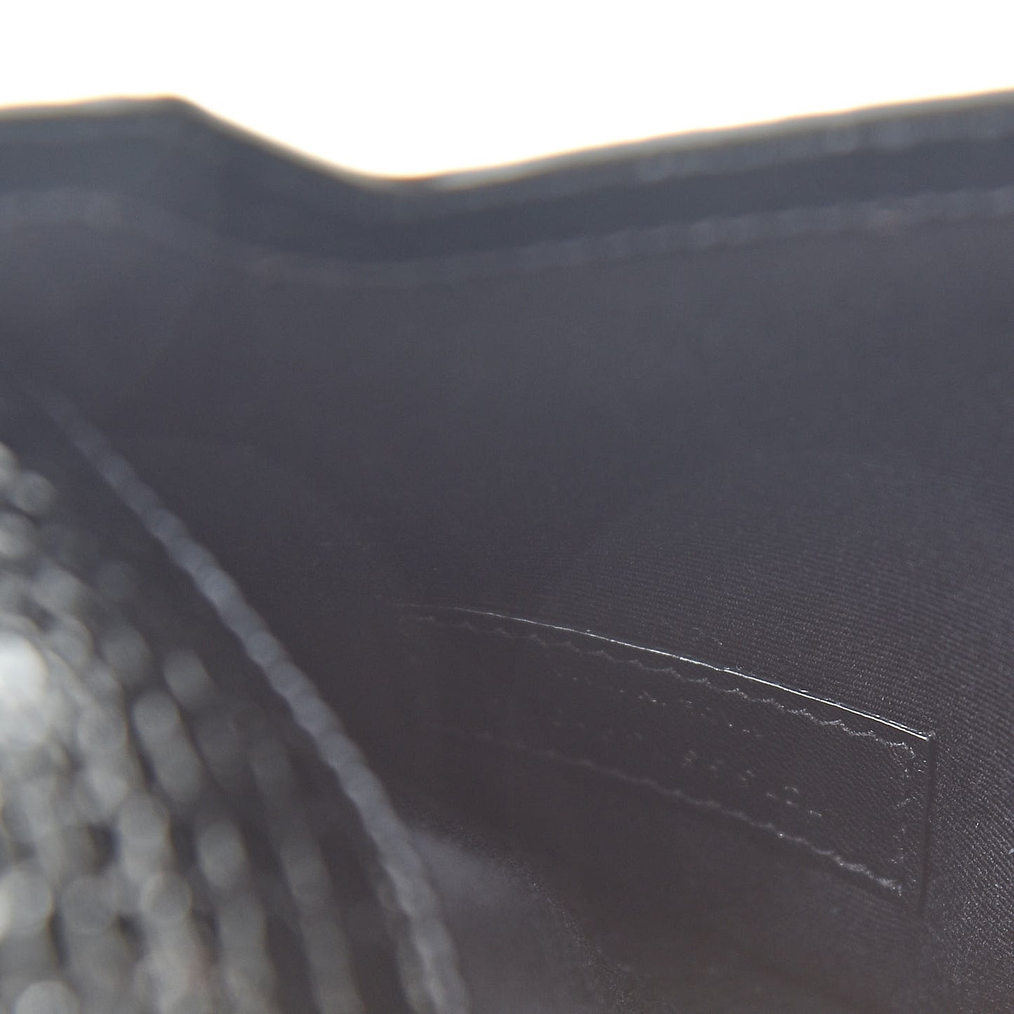 Calfskin Crocodile Embossed Uptown Monogram Clutch Black