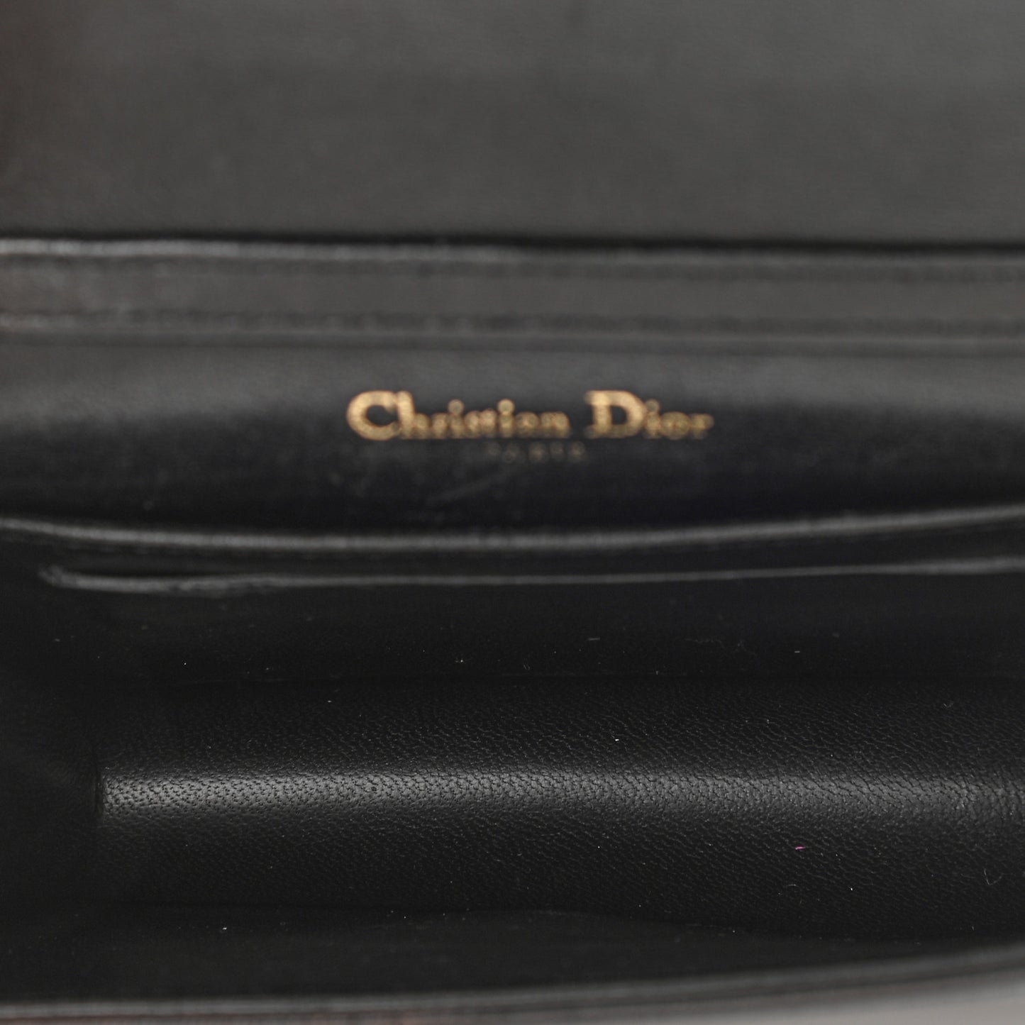 Lambskin Baby Diorama Flap Bag Black