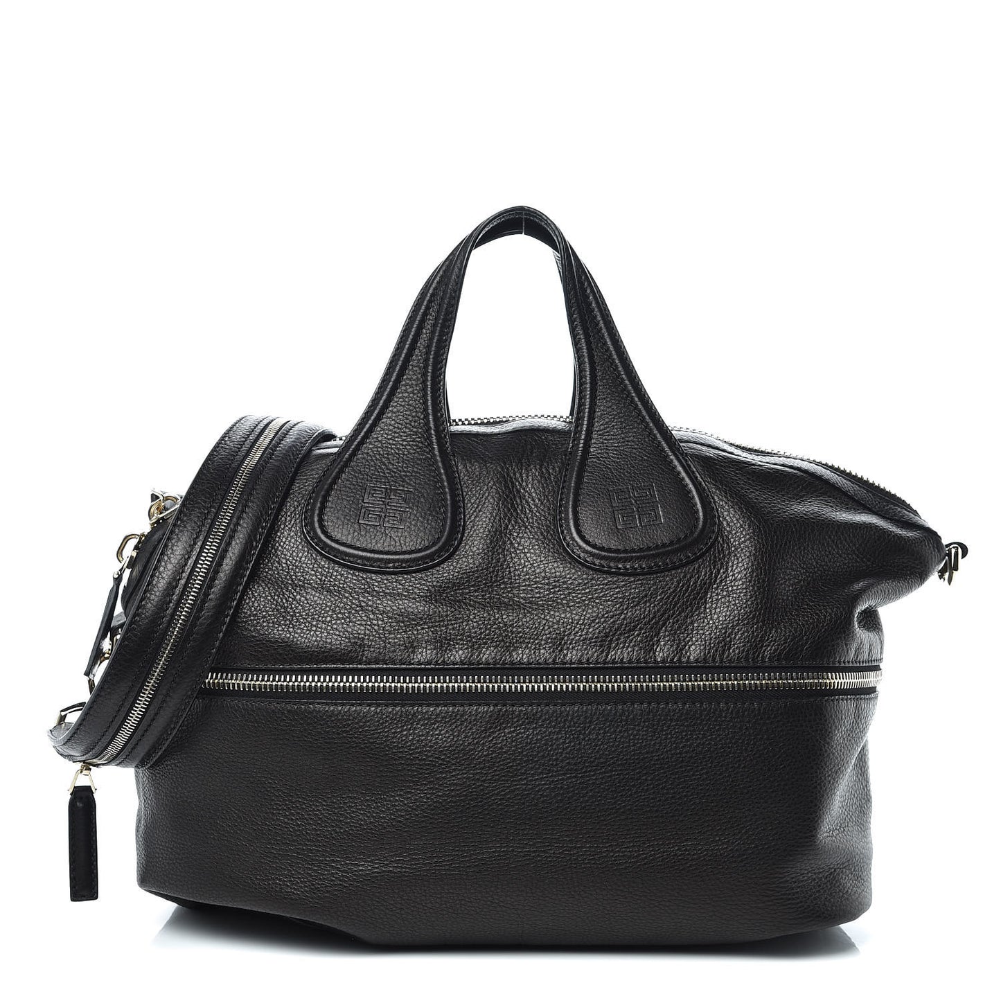 Grained Calfskin Medium Zip Animation Nightingale Black
