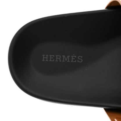 Hermes Calfskin Womens Chypre Sandals 39 Naturel 7 of 9