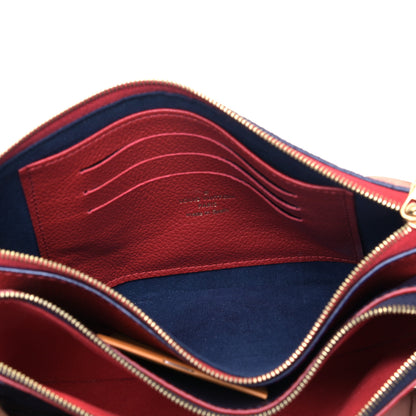 Louis Vuitton Empreinte Double Zip Pochette Marine Rouge 4 of 5