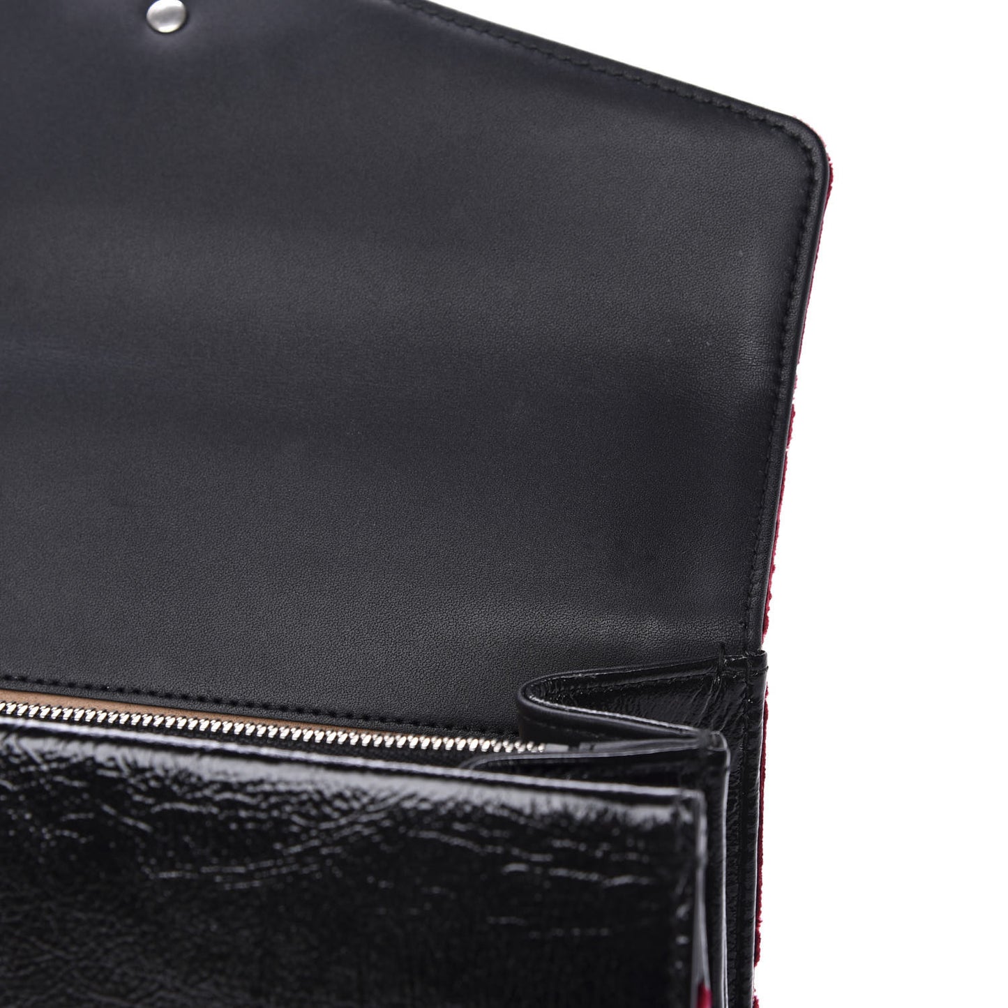 Velvet Skipper GG Monogram Small Dionysus Shoulder Bag Red Cipria Black