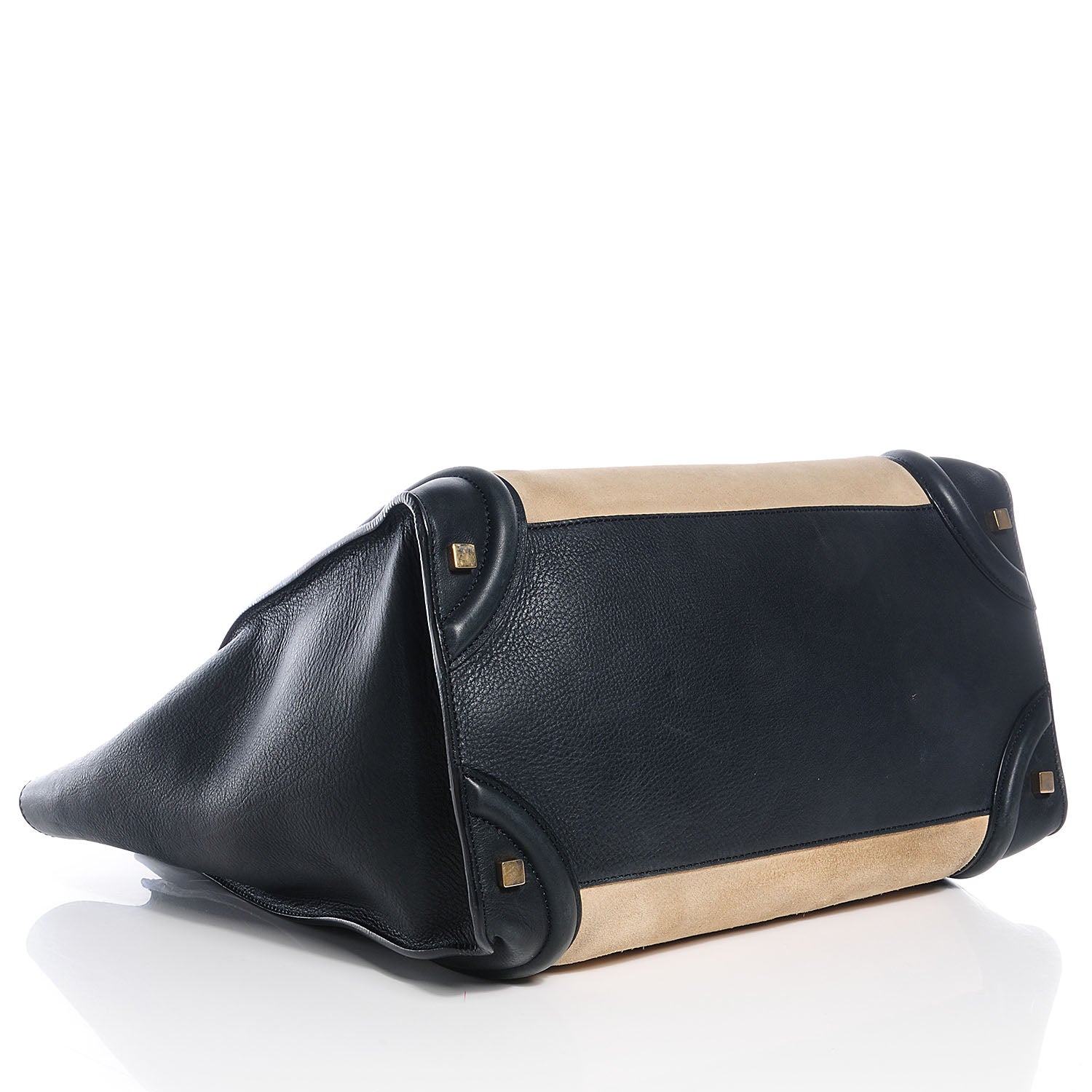 Celine Nubuck Smooth Calfskin Medium Luggage Navy 4 of 8