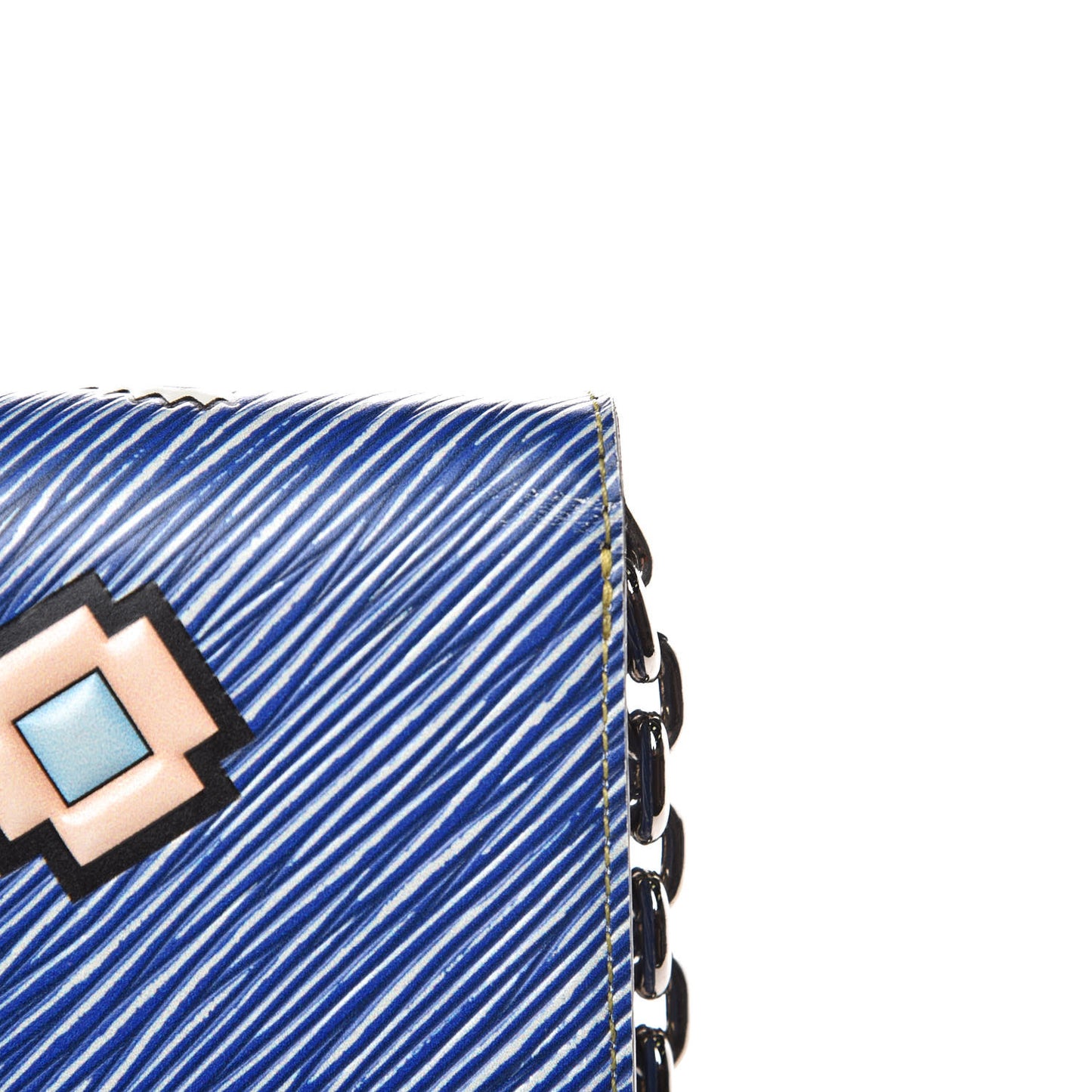 Epi Azteque Twist Chain Wallet Denim Light