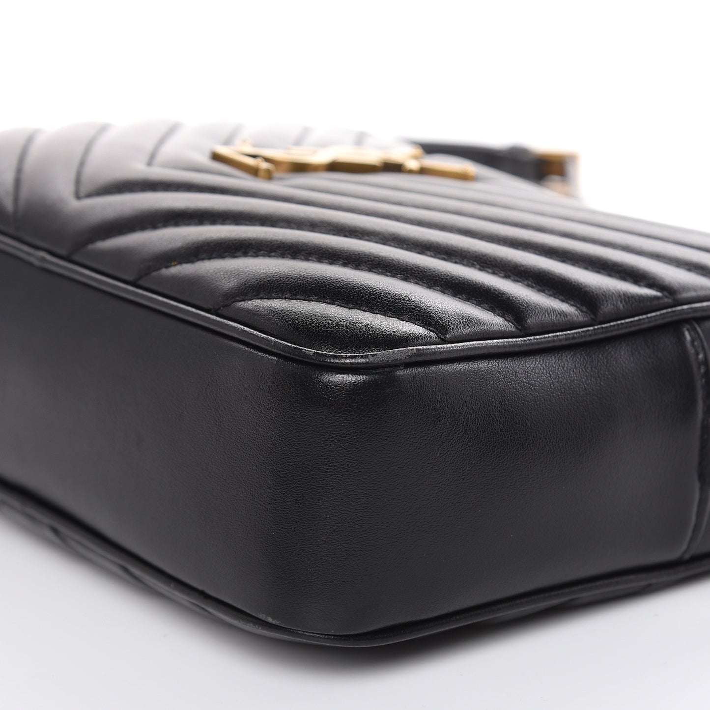 Calfskin Matelasse Monogram Lou Camera Bag Black