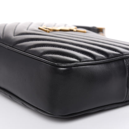 Saint Laurent Calfskin Matelasse Monogram Lou Camera Bag Black 9 of 14