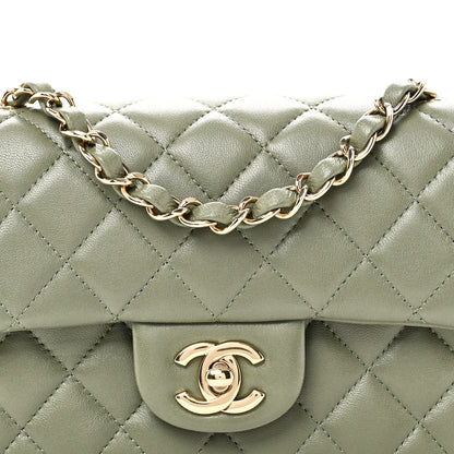 Chanel Lambskin Quilted Mini Rectangular Flap Green 8 of 11
