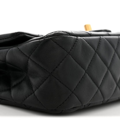 Chanel Lambskin Quilted Mini Rectangular Pearl Crush Flap Black 9 of 10