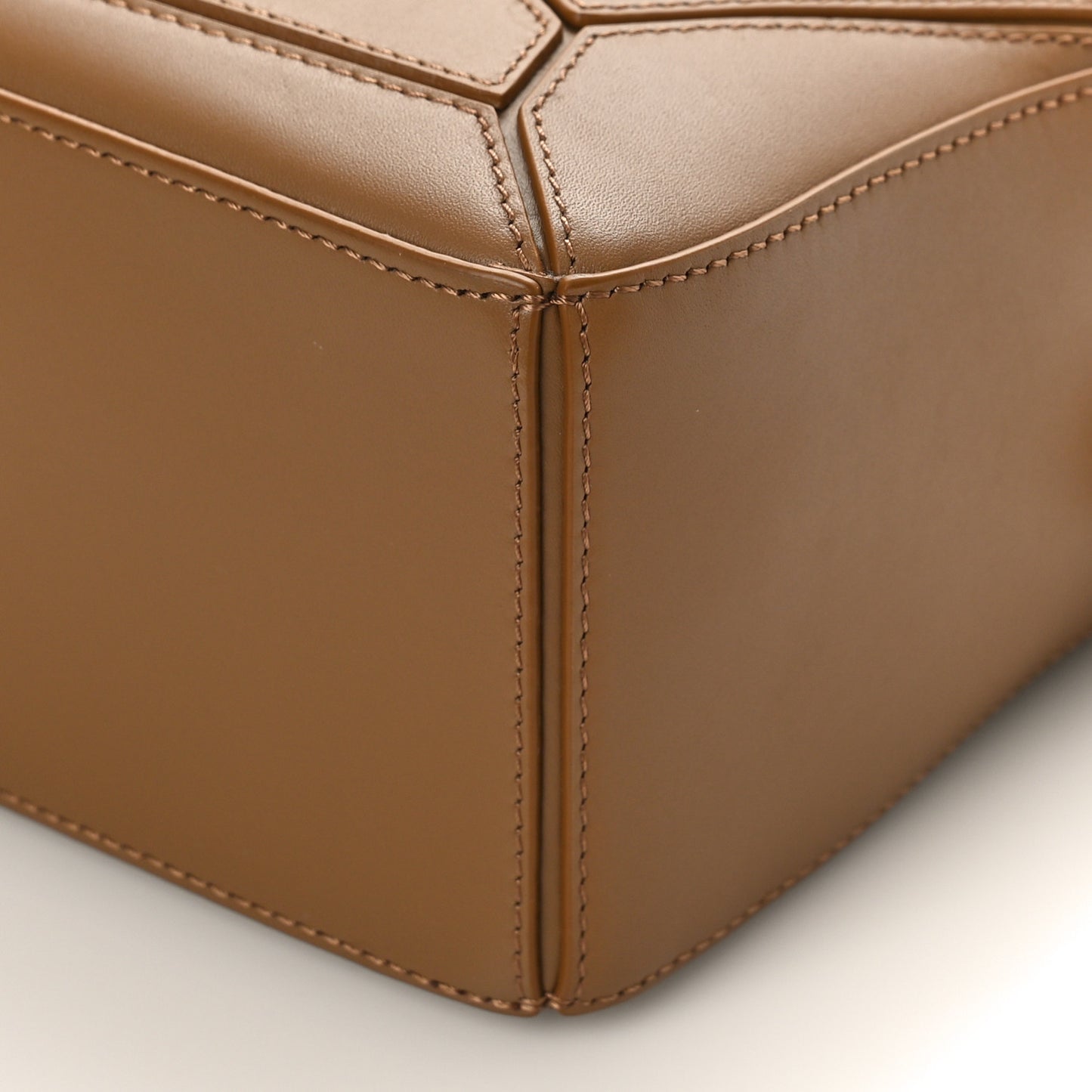 Satin Calfskin Small Puzzle Bag Oak