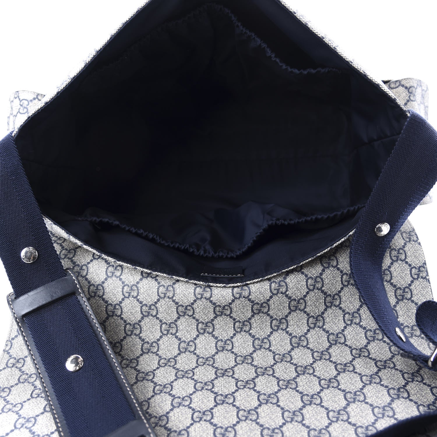 Gucci GG Plus Monogram Messenger Diaper Bag Navy 6 of 13