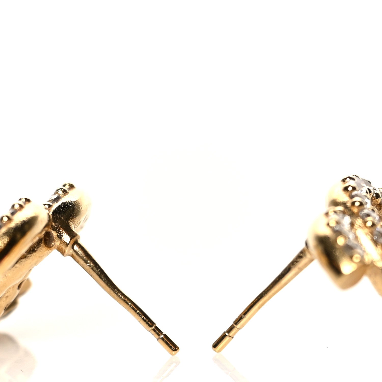 Chanel Crystal CC Earrings Light Gold 3 of 4