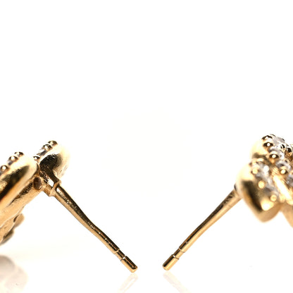 Chanel Crystal CC Earrings Light Gold 3 of 4