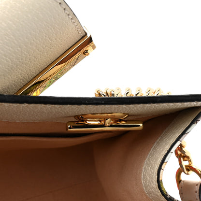 Gucci GG Supreme Monogram Flora Textured Calfskin Small Padlock Tote Beige Ebony Multicolor Mystic White 12 of 17