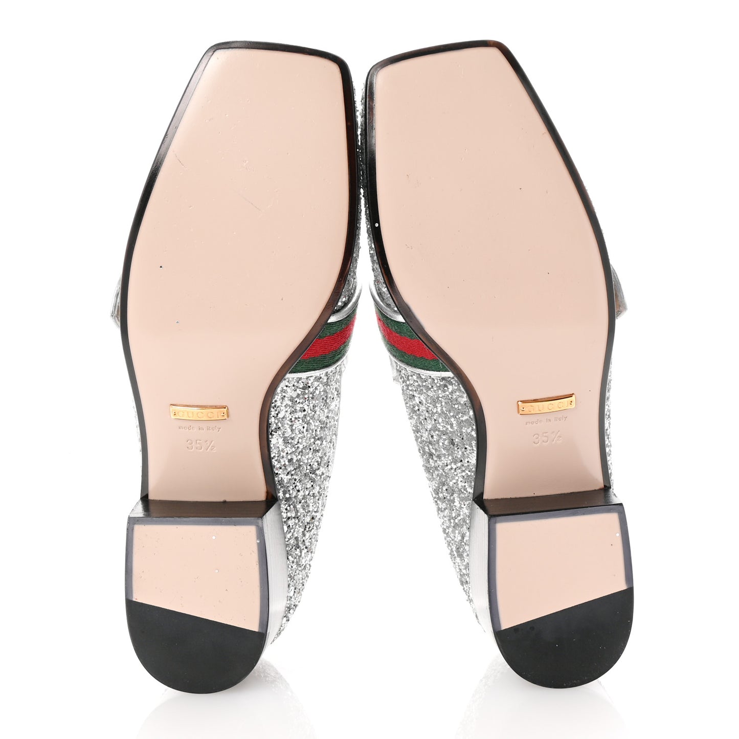 Glitter Web Peyton Loafers 35.5 Silver