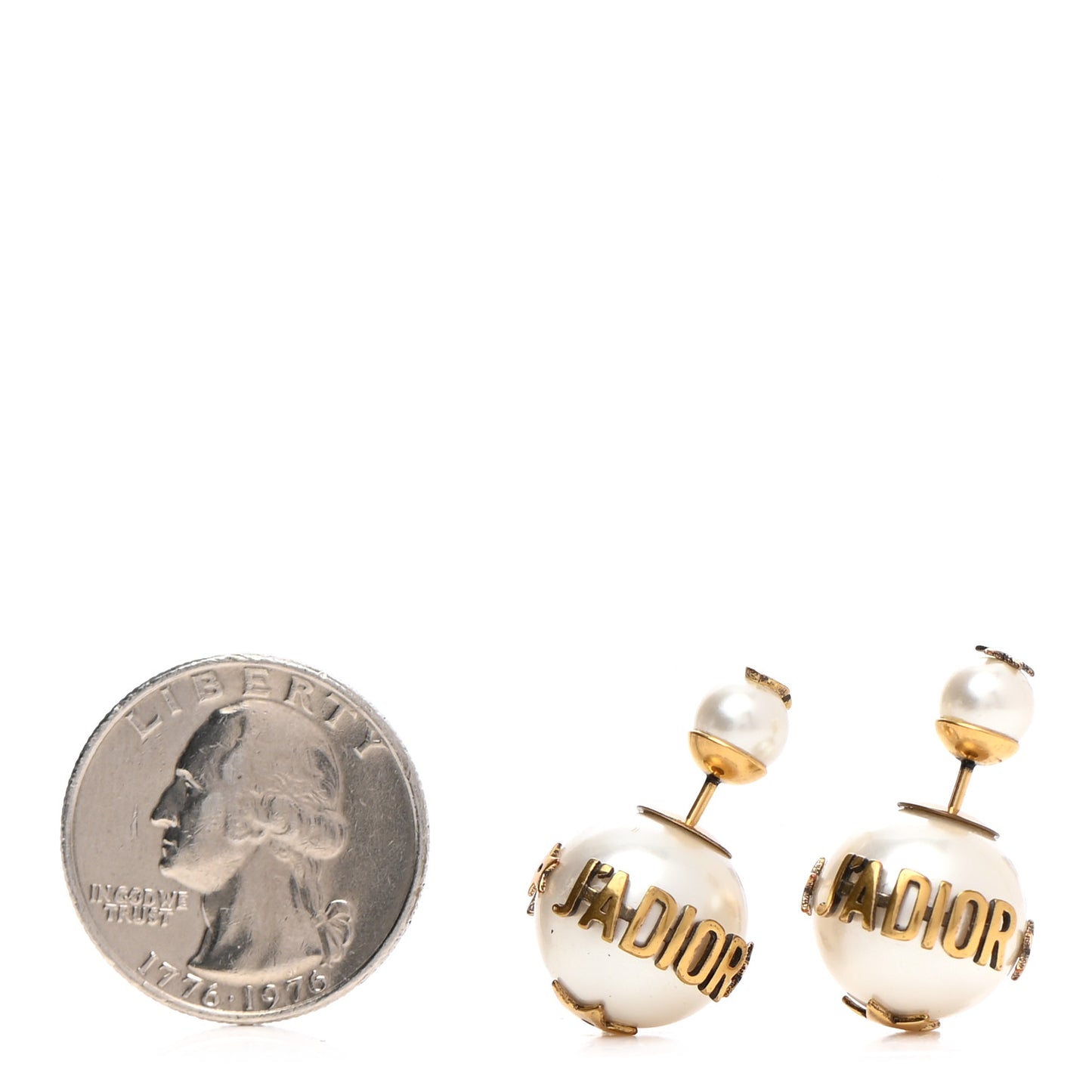 Pearl J'Adior Mise En Dior Tribal Earrings Gold