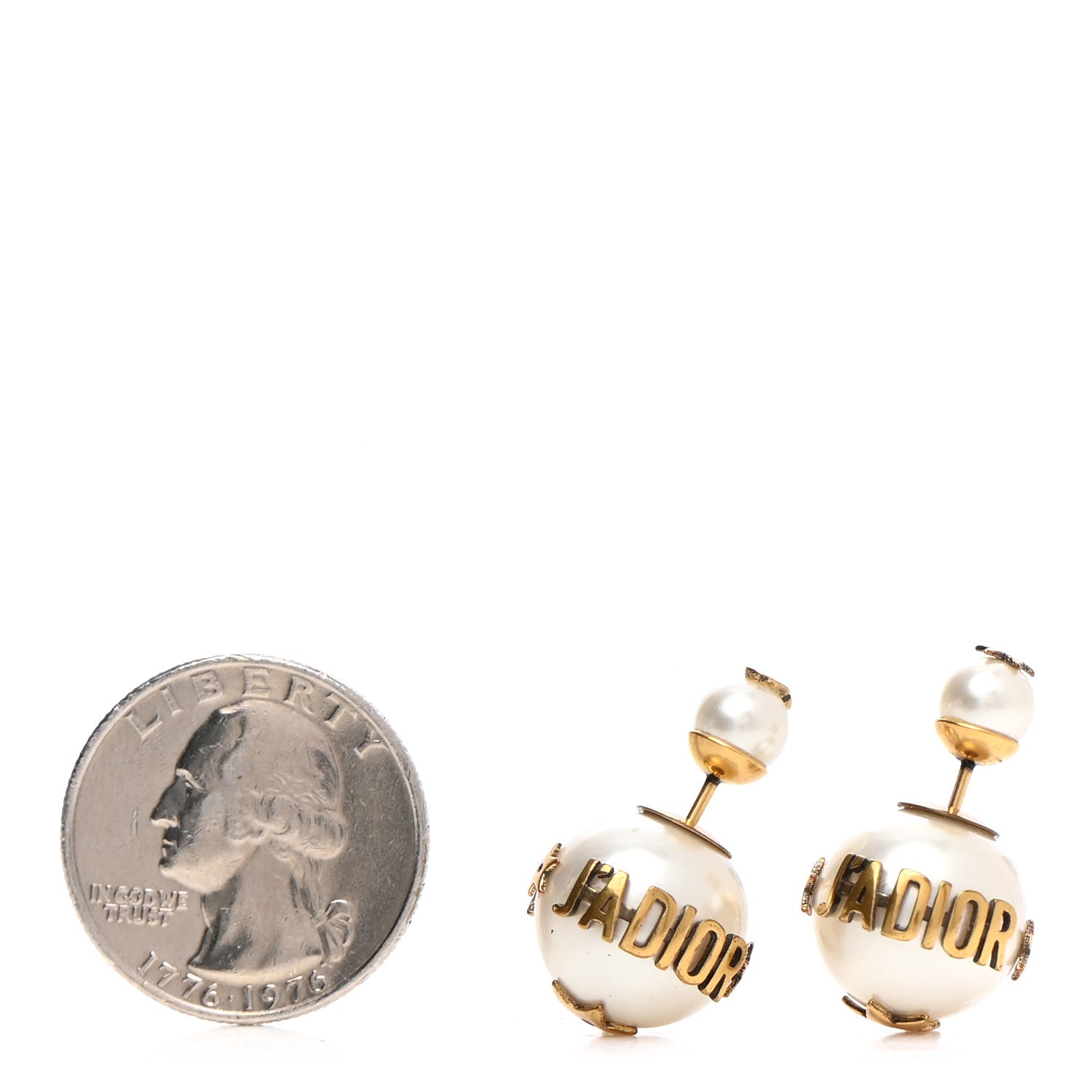 Christian Dior Pearl J'Adior Mise En Dior Tribal Earrings Gold 2 of 5