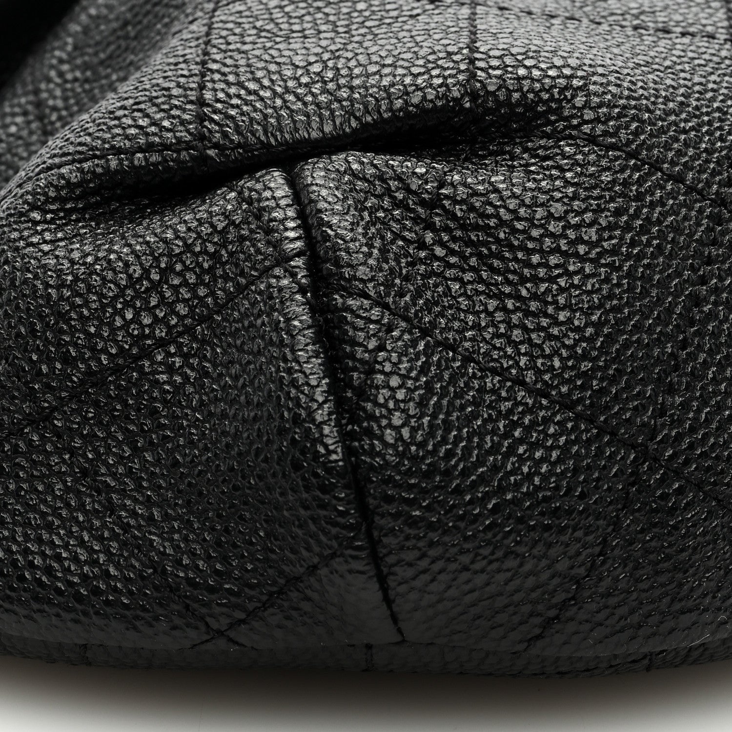 Chanel Caviar Stitched Banane Waist Bag Fanny Pack Black 8 of 9