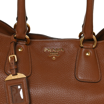 Prada Vitello Daino Tote Brown 10 of 12
