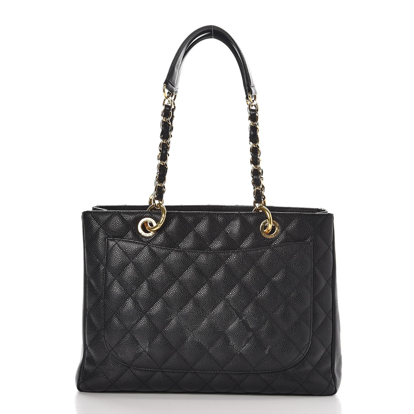 Caviar Quilted Grand Shopping Tote GST Black