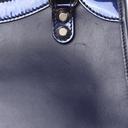 Balenciaga Smooth Calfskin Metallic Patent Giant 12 Silver Hardware Mini City Ultraviolet 16 of 19