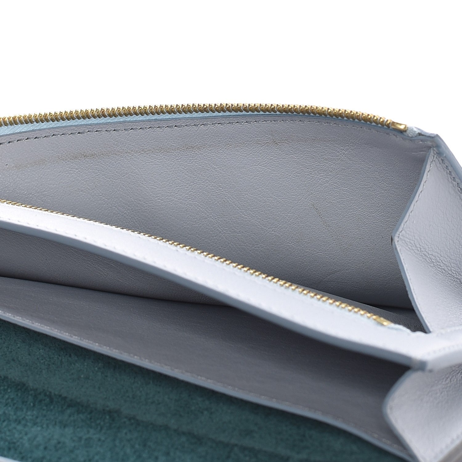 Celine Shiny Smooth Calfskin Large Multifunction Strap Wallet Dark Green Mineral 6 of 9