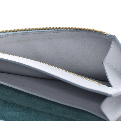 Celine Shiny Smooth Calfskin Large Multifunction Strap Wallet Dark Green Mineral 6 of 9
