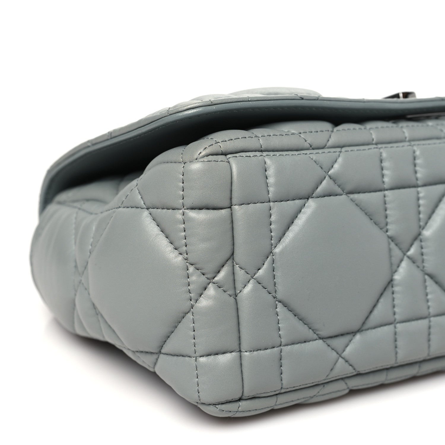 Christian Dior Calfskin Macrocannage Medium Caro Bag Iron Grey 9 of 10